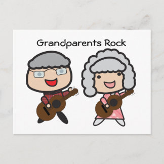 Großeltern Rock Funny Grandeltern Tagesgitarre Postkarte