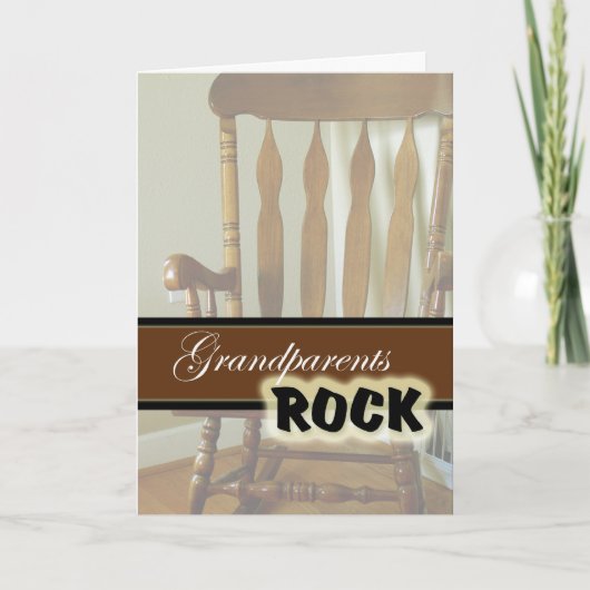 Großeltern Rock-Happy Großeltern Day Karte (Vorderseite)