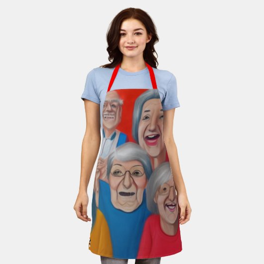 Großeltern Schürze (Getragen)