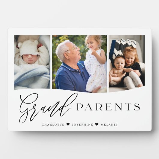 Großeltern Script Grandchildren Foto Keepake Fotoplatte (Vorderseite)