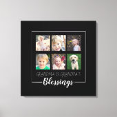 Großeltern Segnungen | 6 Fotos Weihnachten Leinwanddruck (Vorderseite)