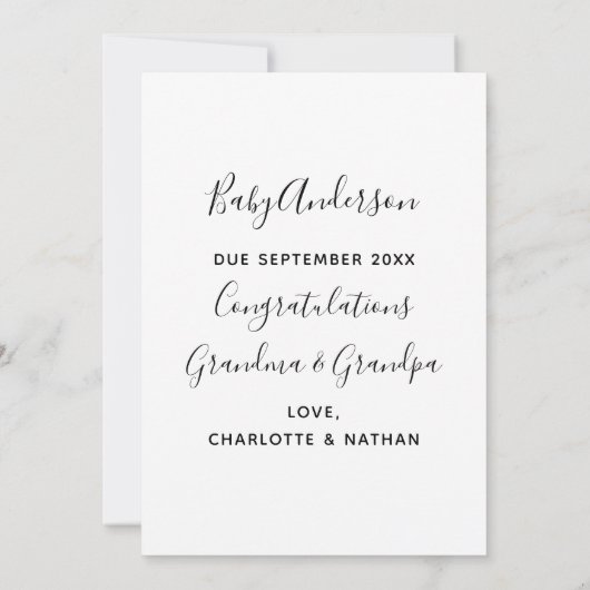 Großeltern Sie wurden als Haustier-schwangerschaft Ankündigung (Rückseite)