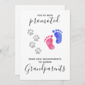 Großeltern Sie wurden als Haustier-schwangerschaft Ankündigung (Vorne/Hinten)