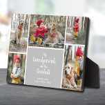 Großeltern sind die Beste FotoCollage Fotoplatte<br><div class="desc">Eine 5-Foto-Collage Ihrer Kinder/Kinder, ihre Namen und "Meine Großeltern sind die Bestste!"-Nachricht in schicker Schrift wird direkt auf das Hardboard-Panel gelegt, um ein atemberaubend knackiges Bild mit einer leicht abwischbaren sauberen Oberfläche zu erhalten. Tabletop, auf einem Regal oder Schreibtisch, diese Tafel mit eingebautem Aasel ist ideal für ein Geschenk für...</div>
