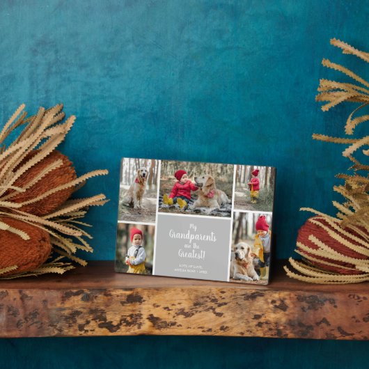 Großeltern sind die Beste FotoCollage Fotoplatte (Seite)