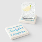 Großeltern sind Engel in der Verkleidung Steinuntersetzer (Seitenansicht)