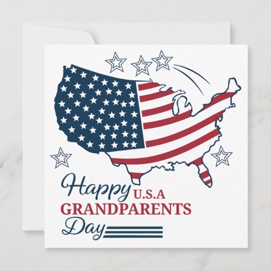 Großeltern Tag 2025 USA Vector Karte (Vorderseite)