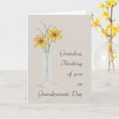 Großeltern Tag Denken Sie an Ihre Blume Karte (Gelbe Blume)