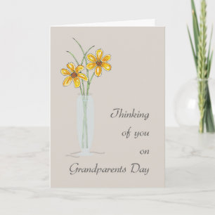 Großeltern Tag Denken Sie mit zwei Blume an Sie Karte