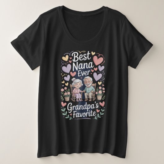 Großeltern-Tag Große Größe T-Shirt (Design vorne)