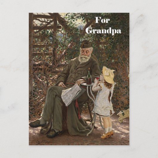 Großeltern-Tag Großmutter-Anstrich Postkarte (Vorderseite)