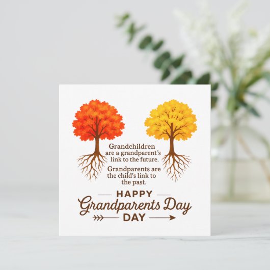 Großeltern-Tag Karte (Stehend Vorderseite)