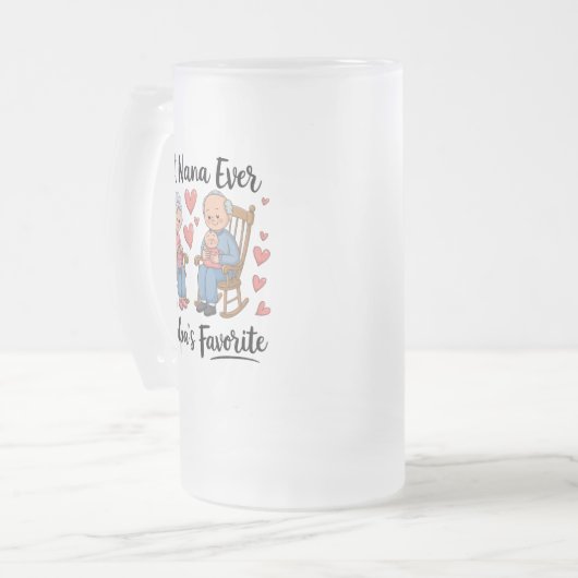 Großeltern-Tag Mattglas Bierglas (Vorderseite Links)