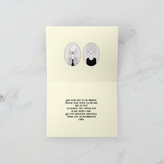 Großeltern Tag - Paar Karte (Innenseite)