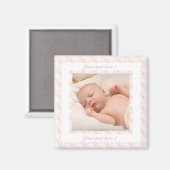 Großeltern Tag Rosa Großmutter Foto Geschenk Magnet (Vorderseite/Rückseite)