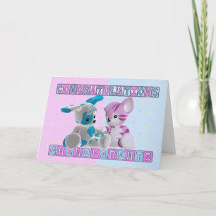 Großeltern To Twins Gratulationen Karte