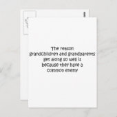 Großeltern und Großkinder zitieren Postkarte (Vorne/Hinten)