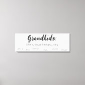 Großeltern Unterschreiben mit Großkindernamen Leinwanddruck (Vorderseite)