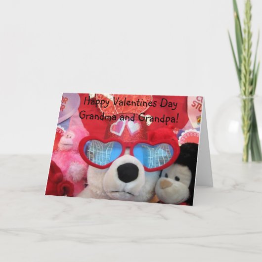 Großeltern-Valentinsgrußkarte Feiertagskarte (Vorderseite)