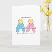 Großeltern von Twins Glückwunsch Karte (Gelbe Blume)