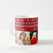 Großeltern Weihnachten 5 Großkinder Foto Rot Kaffeetasse (Vorderseite Links)