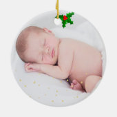 Großeltern Weihnachten Foto Santa Merry Keramik Ornament (Hinten)