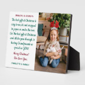 Großeltern Weihnachtsgedicht Personalisiertes Foto Fotoplatte (Seite)