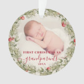 Großeltern Weihnachtsgeschenk Erste Oma Ornament (Vorderseite)