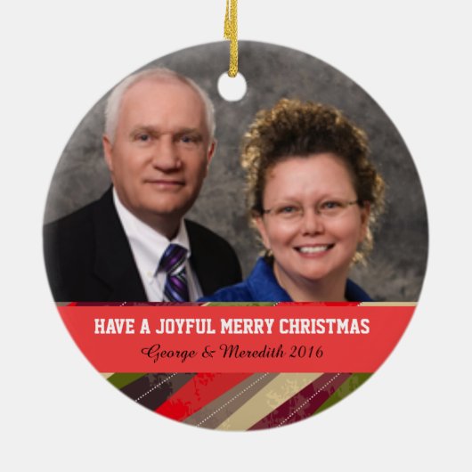 Großeltern-Weihnachtsgeschenk-Kreis-Verzierung Keramikornament (Hinten)