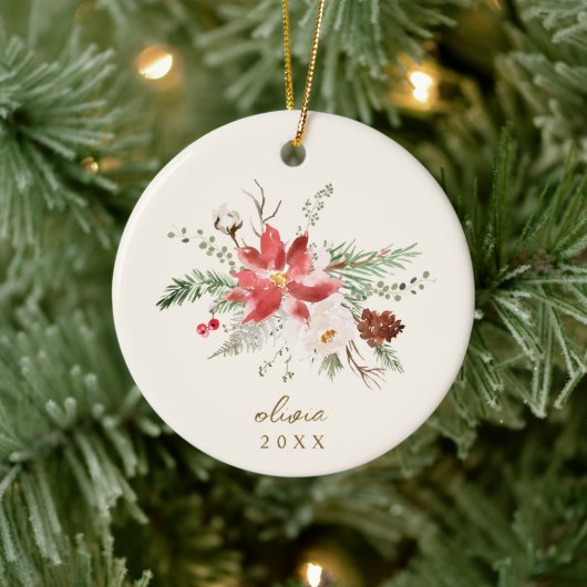 Großeltern Weihnachtsgeschenk Vintages Foto Keramik Ornament (Baum)