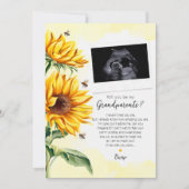 Großeltern werden Gedicht von Bump Sunflower Einladung (Vorderseite)