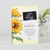 Großeltern werden Gedicht von Bump Sunflower Einladung (Stehend Vorderseite)