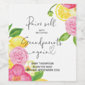 Großeltern Wieder Schwangerschaftsankündigung Elte Weinetikett (Einzelnes Label)