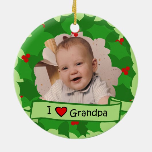 Großeltern Wreath Keramikornament (Hinten)