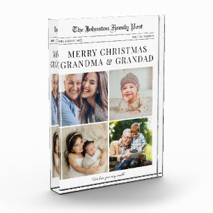 Großeltern Zeitung Weihnachten Fotoblock