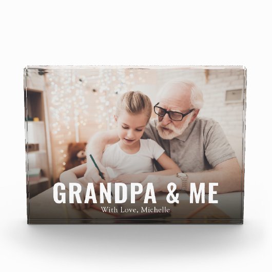 Großeltern zitieren Opa Einfaches Foto (Vorderseite)