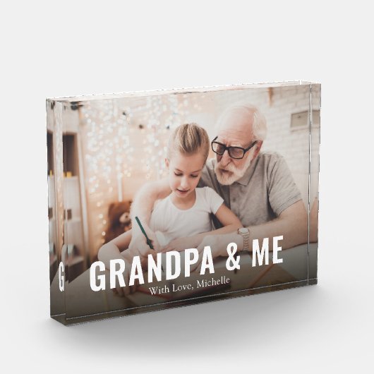 Großeltern zitieren Opa Einfaches Foto (Links)