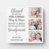 Großeltern zitieren Personalisiertes FotoCollage Fotoplatte (Vorderseite)