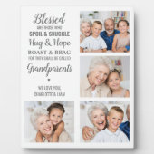 Großeltern zitieren Personalisiertes FotoCollage Fotoplatte (Vorderseite)