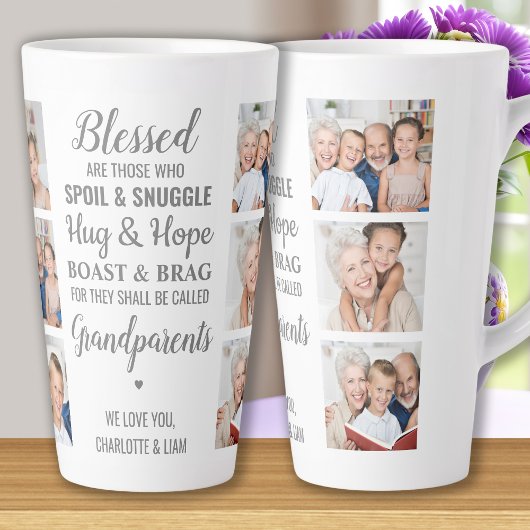 Großeltern zitieren Personalisiertes FotoCollage Milchtasse