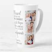 Großeltern zitieren Personalisiertes FotoCollage Milchtasse (Rechte Ecke)