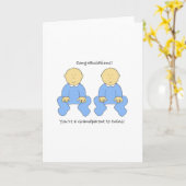 Großeltern zu Twin Boys Glückwünsche Karte (Gelbe Blume)