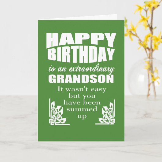 Großeltern zum Geburtstag von Enkelsohn Karte (Gelbe Blume)