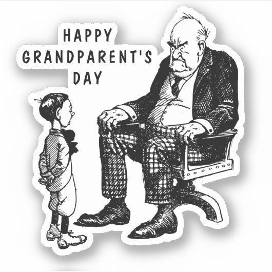 Großelterntag Aufkleber (Vorderseite)