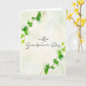 Großelterntag für beide Grüner Englischer Efeu Karte (Gelbe Blume)