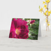 Großelterntag für Bubbe, Rote Rose und Bud Karte (Gelbe Blume)