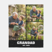 Großelterntag Opa Foto Decke Geschenk (Vorderseite)
