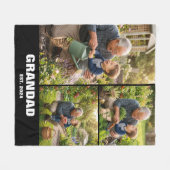Großelterntag Opa Foto Decke Geschenk (Vorderseite (Horizontal))