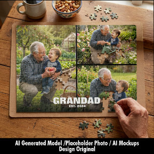 Großelterntag Opa-Foto-Geschenk Puzzle