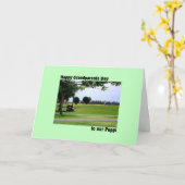 Großelterntag Poppi mit Golf Scene Karte (Gelbe Blume)